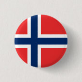 Vlag van Noorwegen Ronde Button 3,2 Cm (Voorkant)