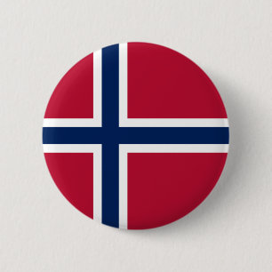 Vlag van Noorwegen Ronde Button 5,7 Cm