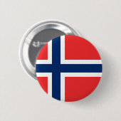 Vlag van Noorwegen Ronde Button 5,7 Cm (Voorkant /achterkant)