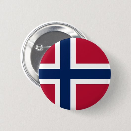 Vlag van Noorwegen Ronde Button 5,7 Cm (Voorkant /achterkant)