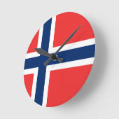 Vlag van Noorwegen Ronde Klok (Hoek)