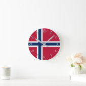 Vlag van Noorwegen Ronde Klok (Huis)