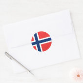 Vlag van Noorwegen Ronde Sticker (Envelop)