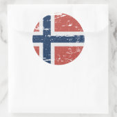 VLAG VAN NOORWEGEN RONDE STICKER (Tas)