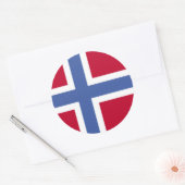 Vlag van Noorwegen Ronde Sticker (Envelop)
