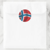 Vlag van Noorwegen Ronde Sticker (Tas)