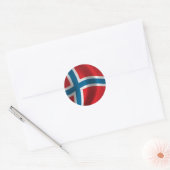 Vlag van Noorwegen Ronde Sticker (Envelop)