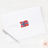 Vlag van Noorwegen Ronde Sticker (Envelop)
