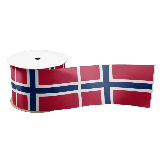 Vlag van Noorwegen Satijnen Lint (Spoel)