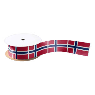 Vlag van Noorwegen Satijnen Lint