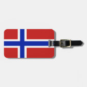 Vlag van Noorwegen Scandinavisch Bagagelabel (Voorkant horizontaal)