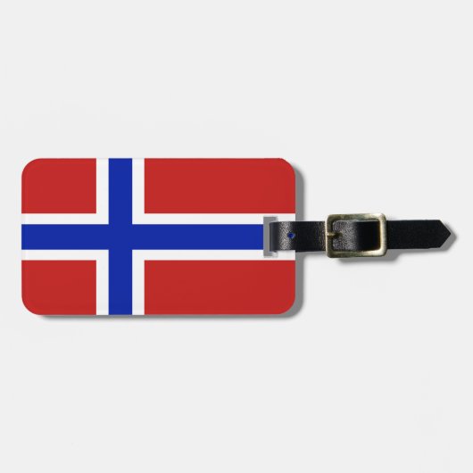 Vlag van Noorwegen Scandinavisch Bagagelabel (Voorkant horizontaal)