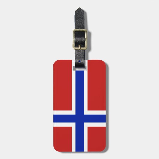 Vlag van Noorwegen Scandinavisch Bagagelabel (Voorkant verticaal)