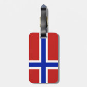 Vlag van Noorwegen Scandinavisch Bagagelabel (Achterkant verticaal)