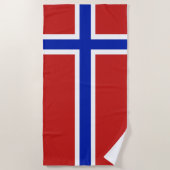 Vlag van Noorwegen Scandinavisch Strandlaken (Voorkant)