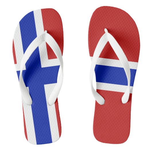 Vlag van Noorwegen Scandinavisch Teenslippers (Voetbed)