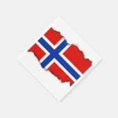 Vlag van Noorwegen Servetten (Hoek)