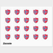 vlag van Noorwegen Silver Shield Vierkante Sticker (Vel)