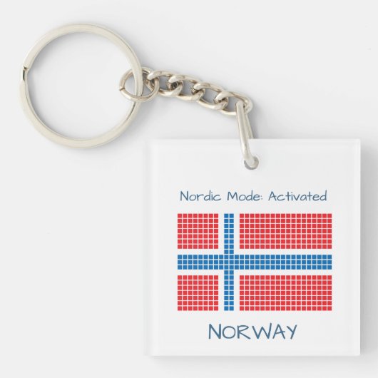Vlag van Noorwegen Sleutelhanger (Voorkant)