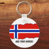 Vlag van Noorwegen Sleutelhanger (Voorkant)