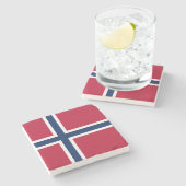 Vlag van Noorwegen Stenen Onderzetter (Zijkant)