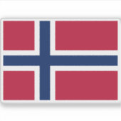 Vlag van Noorwegen Sticker (Voorkant)