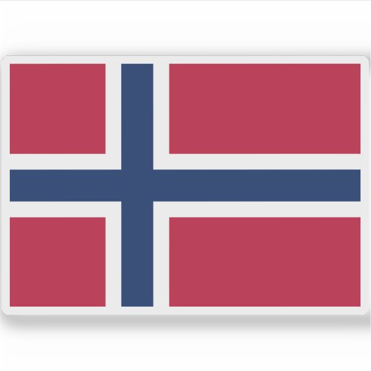 Vlag van Noorwegen Sticker (Voorkant)