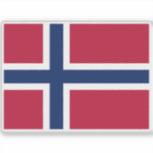 Vlag van Noorwegen Sticker (Voorkant)