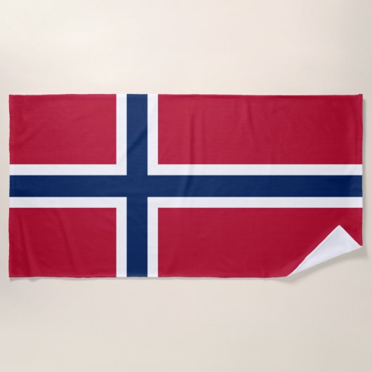 Vlag van Noorwegen Strandlaken (Voorkant)