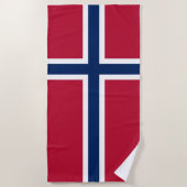 Vlag van Noorwegen Strandlaken (Voorkant)