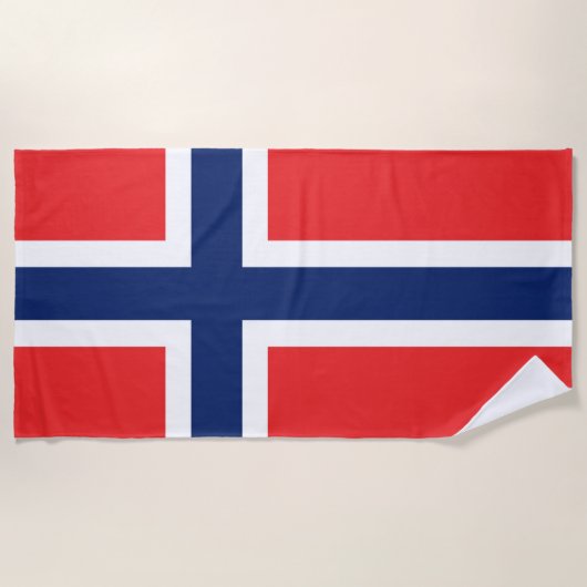Vlag van Noorwegen Strandlaken (Voorkant)