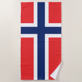 Vlag van Noorwegen Strandlaken (Voorkant)