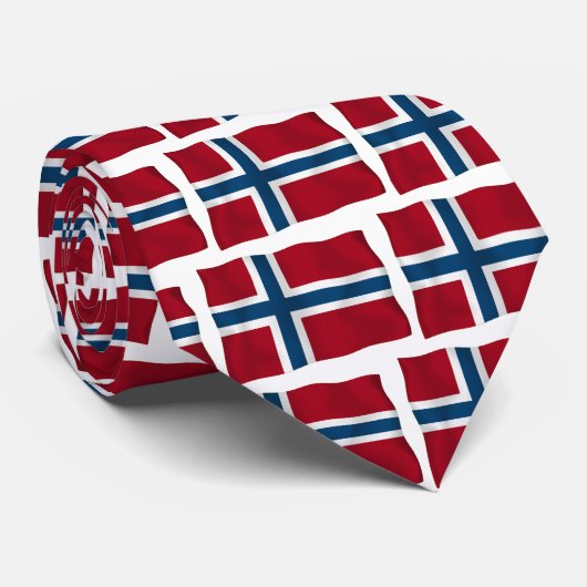 Vlag van Noorwegen Stropdas (Opgerold)