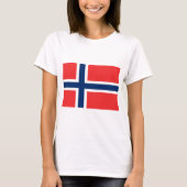 Vlag van Noorwegen T-shirt (Voorkant)