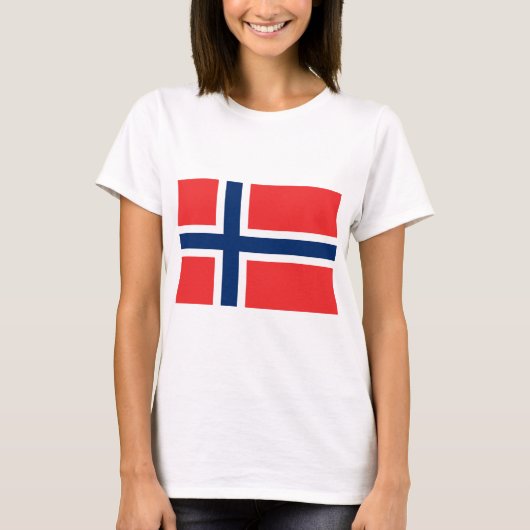 Vlag van Noorwegen T-shirt (Voorkant)