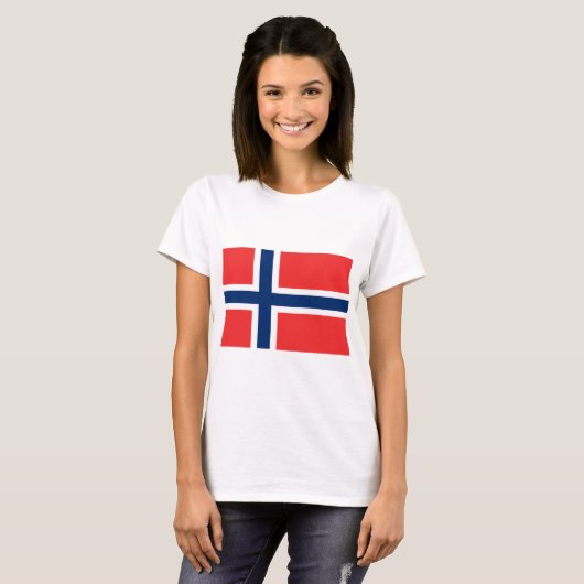 Vlag van Noorwegen T-shirt (Voorkant volledig)