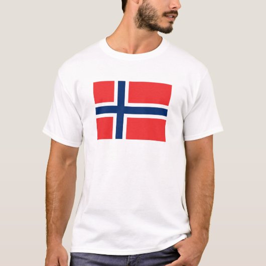 Vlag van Noorwegen T-Shirt (Voorkant)