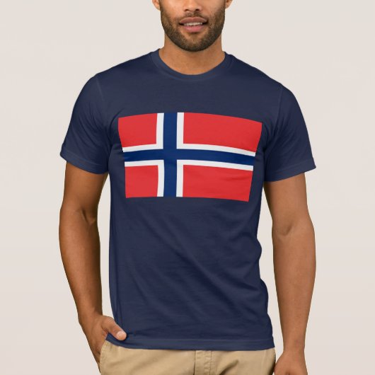 Vlag van Noorwegen T-shirt (Voorkant)