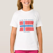 Vlag van Noorwegen T-shirt (Voorkant)