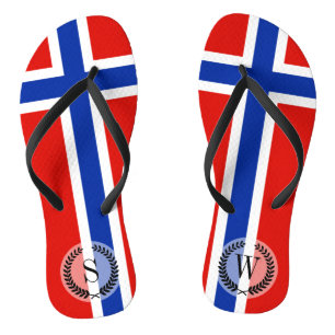Vlag van Noorwegen Teenslippers
