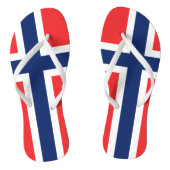 Vlag van Noorwegen Teenslippers (Voetbed)