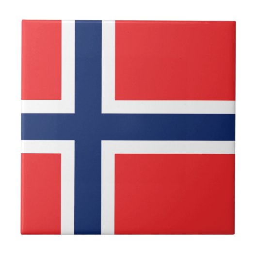 Vlag van Noorwegen Tegeltje (Voorkant)