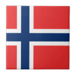 Vlag van Noorwegen Tegeltje<br><div class="desc">Vlag van Noorwegen - Det norske-vlaggetje - Norges vlaggen</div>