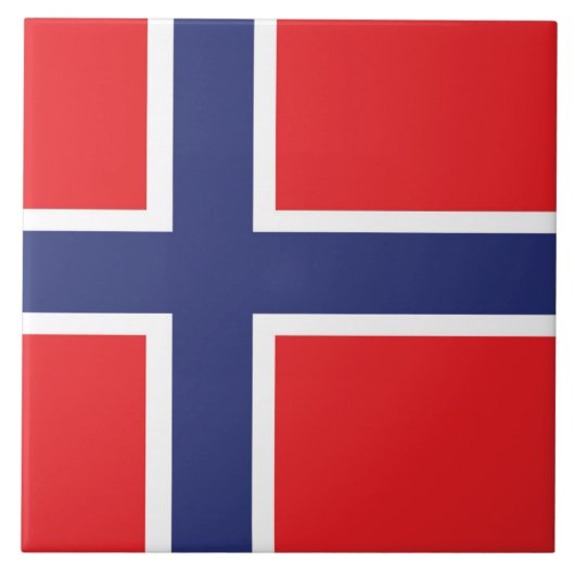 Vlag van Noorwegen Tegeltje (Voorkant)
