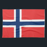 Vlag van Noorwegen Theedoek<br><div class="desc">Vlag van Noorwegen - Det norske-vlaggetje - Norges vlaggen</div>
