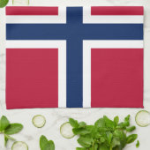 Vlag van Noorwegen Theedoek (Gevouwen)
