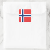 Vlag van Noorwegen Vierkante Sticker (Tas)