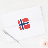Vlag van Noorwegen Vierkante Sticker (Envelop)