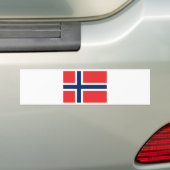 Vlag van Noorwegen - vlaggen van Noorwegen - Det n Bumpersticker (Op auto)
