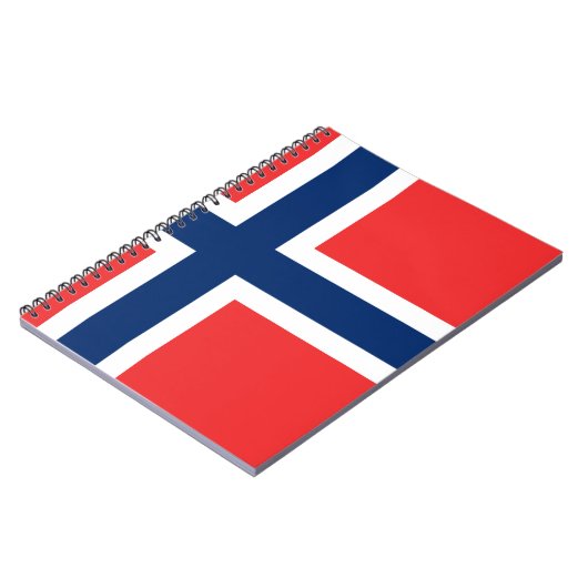 Vlag van Noorwegen - vlaggen van Noorwegen - Det n Notitieboek (Linkerzijde)